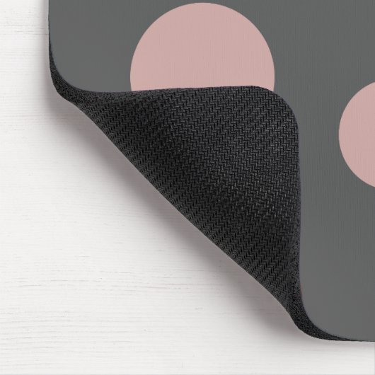 エレガントなのどのばら色の金ゴールドの赤面のピンクの黒は一周します マウスパッド (コーナー)