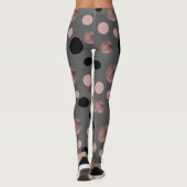 エレガントなのどのばら色の金ゴールドの赤面のピンクの黒は一周します レギンス (裏面)