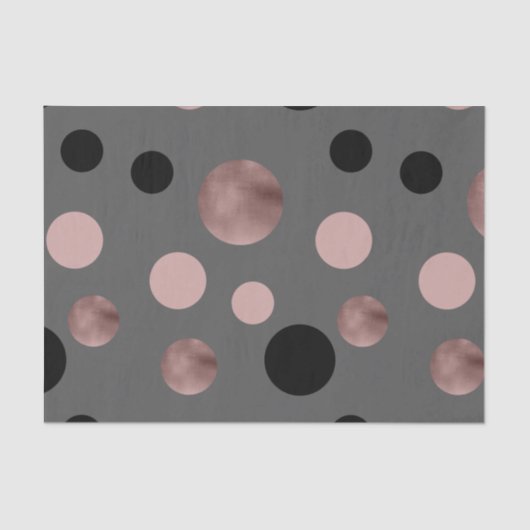 エレガントなのどのばら色の金ゴールドの赤面のピンクの黒は一周します 薄葉紙 (正面)