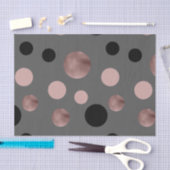 エレガントなのどのばら色の金ゴールドの赤面のピンクの黒は一周します 薄葉紙 (クラフト)