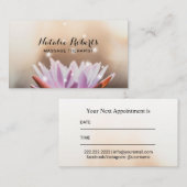 エレガントなはすの花のヨガのスパのマッサージのセラピー 予約カード (正面/裏面)
