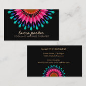 エレガントなはすの花のロゴのヨガの治療の健康 名刺 (正面/裏面)