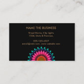 エレガントなはすの花のロゴのヨガの治療の健康 名刺 (裏面)