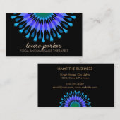 エレガントなはすの花のロゴのヨガの治療の健康 名刺 (正面/裏面)