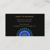 エレガントなはすの花のロゴのヨガの治療の健康 名刺 (裏面)