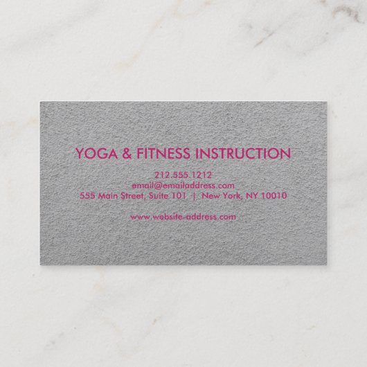 エレガントなはすの花のロゴのヨガの紫色の背景 名刺 (裏面)