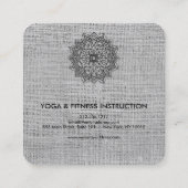 エレガントなはすの花のロゴのヨガ スクエア名刺 (裏面)