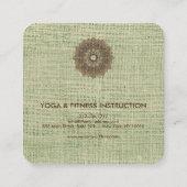 エレガントなはすの花のロゴのヨガ スクエア名刺 (裏面)