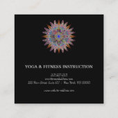 エレガントなはすの花のロゴのヨガ スクエア名刺 (裏面)