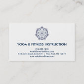 エレガントなはすロゴのヨガの黙想の健康 名刺 (裏面)