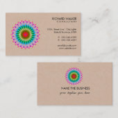 エレガントなはすロゴの花の木製の健康の健康 名刺 (正面/裏面)