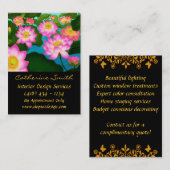 エレガントなはす花の名刺 名刺 (正面/裏面)