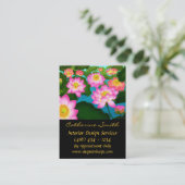 エレガントなはす花の名刺 名刺 (スタンド正面)