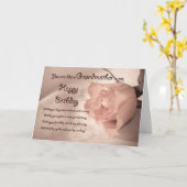 エレガントなばら色のバースデー・カード-祖母のような… カード (黄色い花)