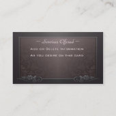 エレガントなばら色の名刺 名刺 (裏面)