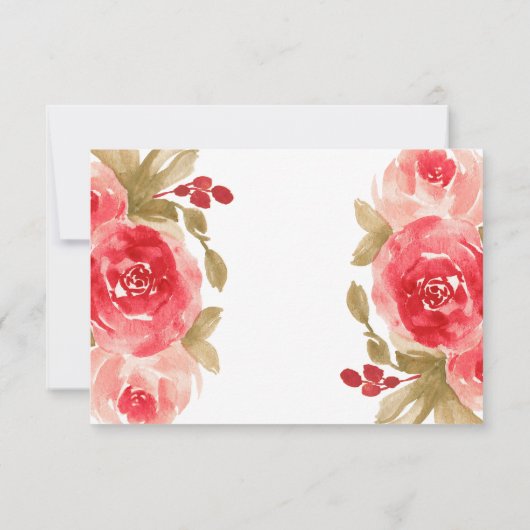 エレガントなばら色の葬式は死別感謝していしています サンキューカード (裏面)