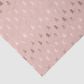 エレガントなばら色の金ゴールドおよびピンクのクリスマスツリーパターン 薄葉紙 (詳細)