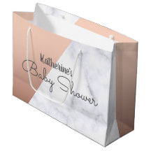 エレガントなばら色の金ゴールドおよび白い大理石のベビーシャワー