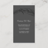 エレガントなばら色の金ゴールドによって浸される羽の作家 名刺 (裏面)