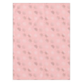 エレガントなばら色の金ゴールドのクリスマスの雪片パターン テーブルクロス (正面)