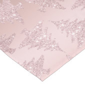 エレガントなばら色の金ゴールドのグリッターのクリスマスツリーパターン ショートテーブルランナー (コーナー)