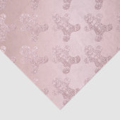 エレガントなばら色の金ゴールドのグリッターのジンジャーブレッドマンパターン 薄葉紙 (詳細)