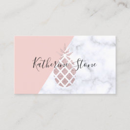 エレガントなばら色の金ゴールドのグリッターの白い大理石の赤面のピンク 名刺