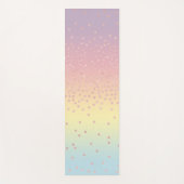 エレガントなばら色の金ゴールドのグリッターの紙吹雪は勾配に点を打ちます ヨガマット (正面)