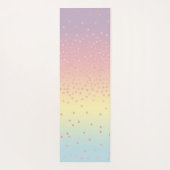 エレガントなばら色の金ゴールドのグリッターの紙吹雪は勾配に点を打ちます ヨガマット (裏面)