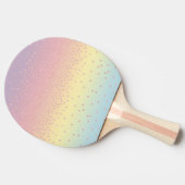 エレガントなばら色の金ゴールドのグリッターの紙吹雪は勾配に点を打ちます 卓球ラケット (横)