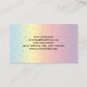 エレガントなばら色の金ゴールドのグリッターの紙吹雪は勾配に点を打ちます 名刺 (裏面)