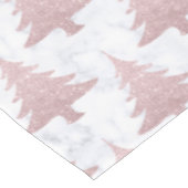 エレガントなばら色の金ゴールドのグリッター及び大理石のクリスマスツリー テーブルクロス (アングル)