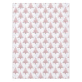 エレガントなばら色の金ゴールドのグリッター及び大理石のクリスマスツリー テーブルクロス (正面)