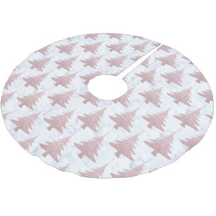 エレガントなばら色の金ゴールドのグリッター及び大理石のクリスマスツリー ブラッシュドポリエステルツリースカート