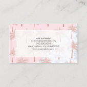 エレガントなばら色の金ゴールドのグリッター及び白い大理石パターン 名刺 (裏面)