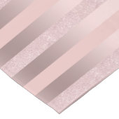 エレガントなばら色の金ゴールドのグリッター及び赤面のピンクのストライブ柄 ショートテーブルランナー (コーナー)