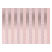 エレガントなばら色の金ゴールドのグリッター及び赤面のピンクのストライブ柄 テーブルクロス (正面(横))