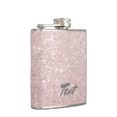 エレガントなばら色の金ゴールドのグリッター フラスク (右)