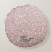 エレガントなばら色の金ゴールドのグリッター ラウンドクッション (裏面)