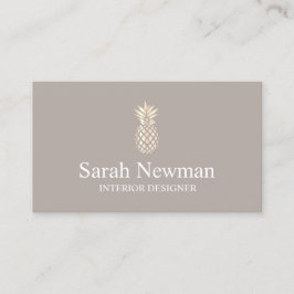 エレガントなばら色の金ゴールドの灰色のパイナップルインテリア・デザイナー 名刺