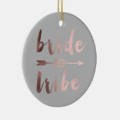 エレガントなばら色の金ゴールドの花嫁の種族の矢の結婚指輪 セラミックオーナメント (右)