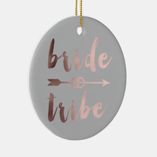 エレガントなばら色の金ゴールドの花嫁の種族の矢の結婚指輪 セラミックオーナメント (右)