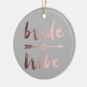 エレガントなばら色の金ゴールドの花嫁の種族の矢の結婚指輪 セラミックオーナメント (左)