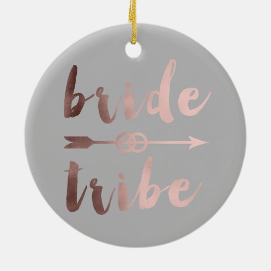 エレガントなばら色の金ゴールドの花嫁の種族の矢の結婚指輪 セラミックオーナメント (裏面)