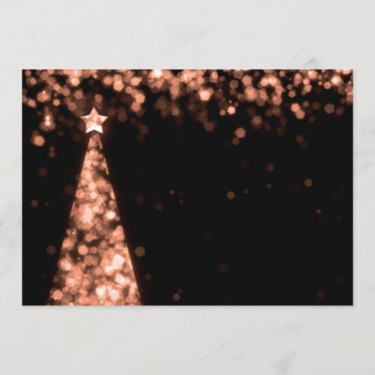 エレガントなばら色の金ゴールドの黒のクリスマスの結婚式メニュー メニュー (裏面)