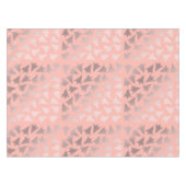 エレガントなばら色の金ゴールド及びピンクのクリスマスツリーパターン テーブルクロス (正面(横))