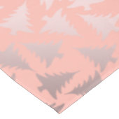 エレガントなばら色の金ゴールド及びピンクのクリスマスツリーパターン テーブルクロス (アングル)