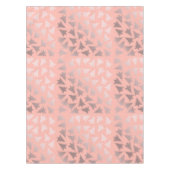 エレガントなばら色の金ゴールド及びピンクのクリスマスツリーパターン テーブルクロス (正面)