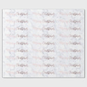 エレガントなばら色の金ゴールド及び大理石のメリークリスマスパターン ラッピングペーパー (フラット)