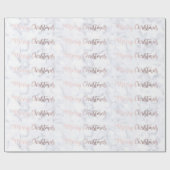 エレガントなばら色の金ゴールド及び大理石のメリークリスマスパターン ラッピングペーパー (フラット)